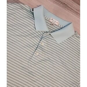 Peter Millar Polo Shirt Mens XL Striped Crown Ease Golf Short Sleeve Cotton